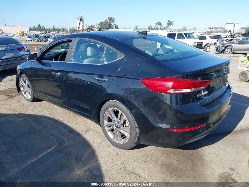 2017 Hyundai Elantra Limited VIN: KMHD84LF0HU105378 Lot: 39363353