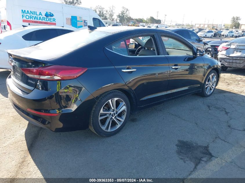 2017 Hyundai Elantra Limited VIN: KMHD84LF0HU105378 Lot: 39363353