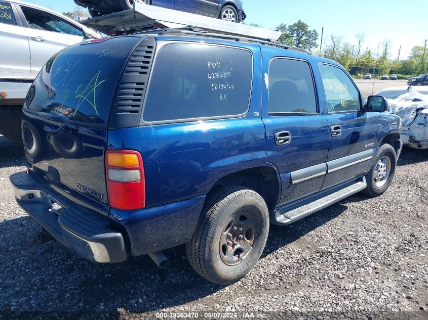 2002 Chevrolet Tahoe Ls VIN: 1GNEK13V32R280290 Lot: 39363470