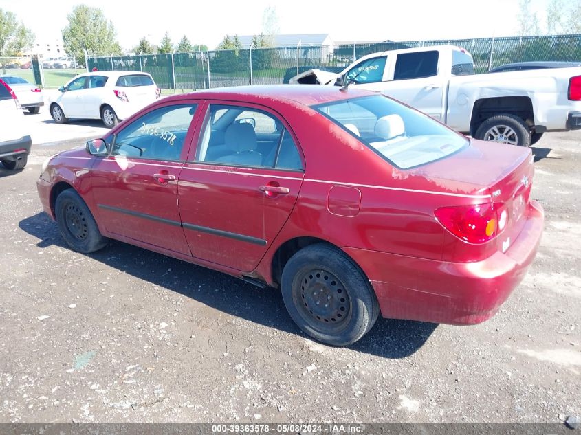 2003 Toyota Corolla Ce VIN: 2T1BR32E43C161115 Lot: 39363578