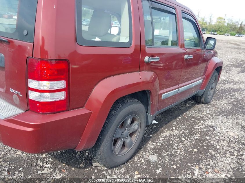 2008 Jeep Liberty Sport VIN: 1J8GN28K28W281463 Lot: 39363625