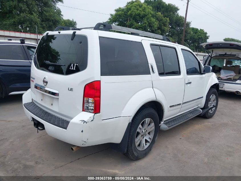 2008 Nissan Pathfinder Le VIN: 5N1AR18U28C648582 Lot: 39363759