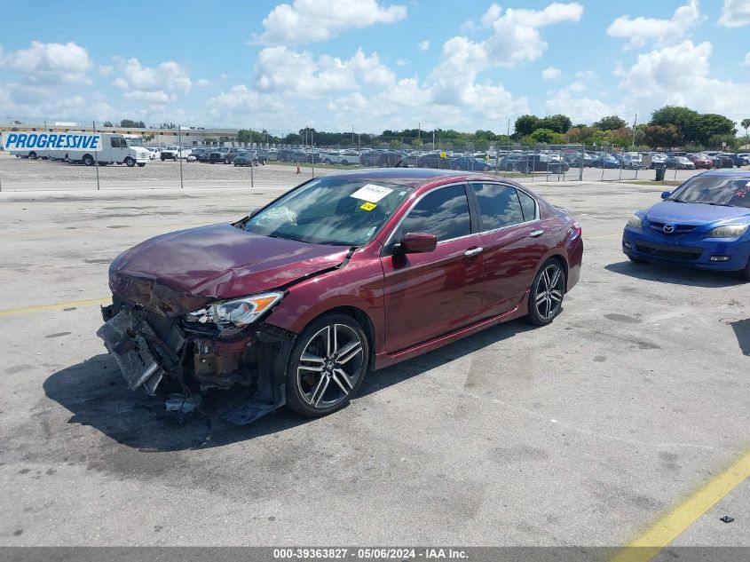 2017 Honda Accord Sport VIN: 1HGCR2F56HA178844 Lot: 39363827