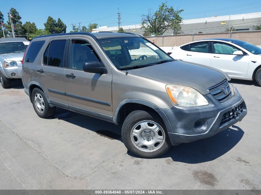 2005 Honda Cr-V Lx VIN: JHLRD68555C020607 Lot: 39364048