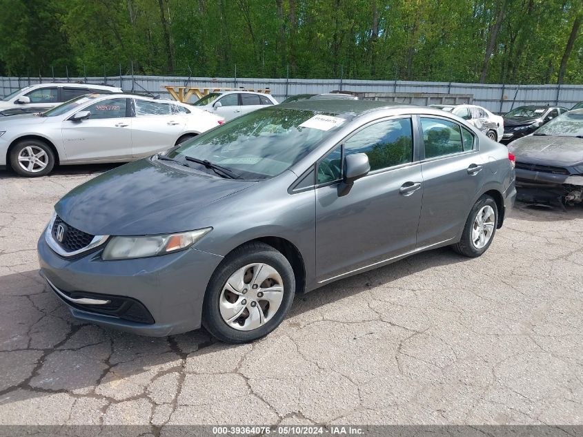 2013 Honda Civic Lx VIN: 19XFB2F58DE029293 Lot: 39364076