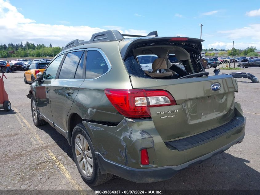 2017 Subaru Outback 2.5I Premium VIN: 4S4BSAFC0H3307409 Lot: 39364337