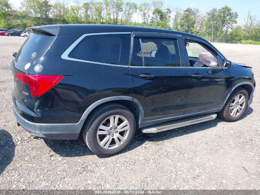 2016 Honda Pilot Lx VIN: 5FNYF6H16GB069207 Lot: 39364339