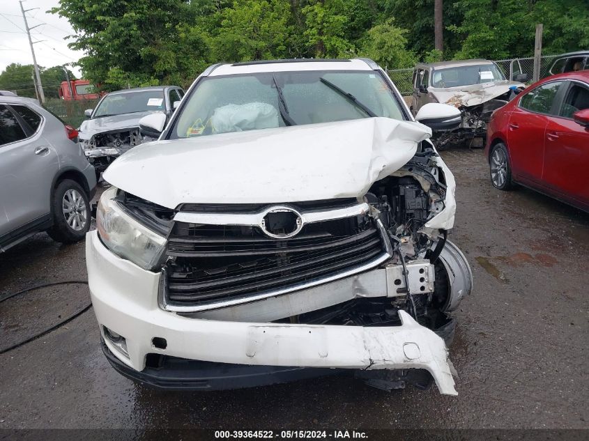 2015 Toyota Highlander Limited Platinum V6 VIN: 5TDDKRFH1FS153876 Lot: 39364522