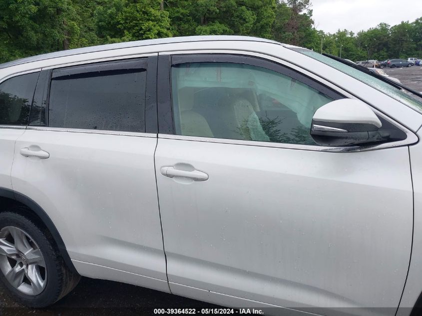 2015 Toyota Highlander Limited Platinum V6 VIN: 5TDDKRFH1FS153876 Lot: 39364522