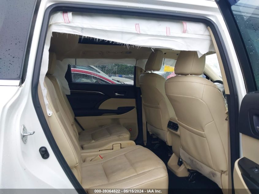 2015 Toyota Highlander Limited Platinum V6 VIN: 5TDDKRFH1FS153876 Lot: 39364522