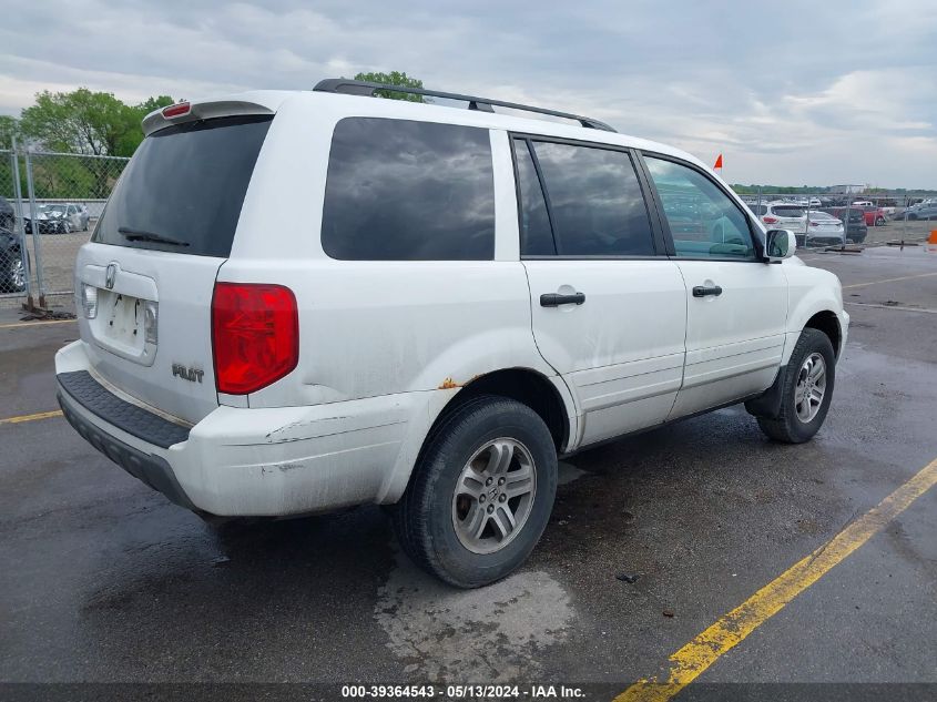 2005 Honda Pilot Ex-L VIN: 2HKYF18755H566710 Lot: 39364543