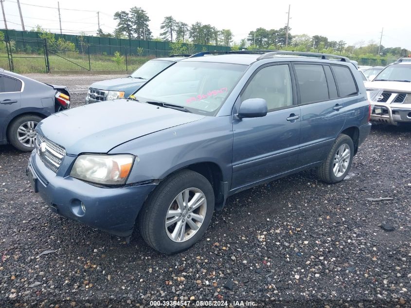 2006 Toyota Highlander Hybrid Limited V6 VIN: JTEEW21A260010850 Lot: 39364547