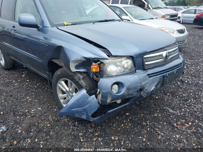 2006 Toyota Highlander Hybrid Limited V6 VIN: JTEEW21A260010850 Lot: 39364547