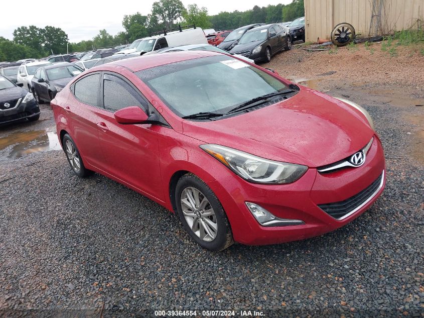 2015 Hyundai Elantra Se VIN: KMHDH4AE6FU222082 Lot: 39364554