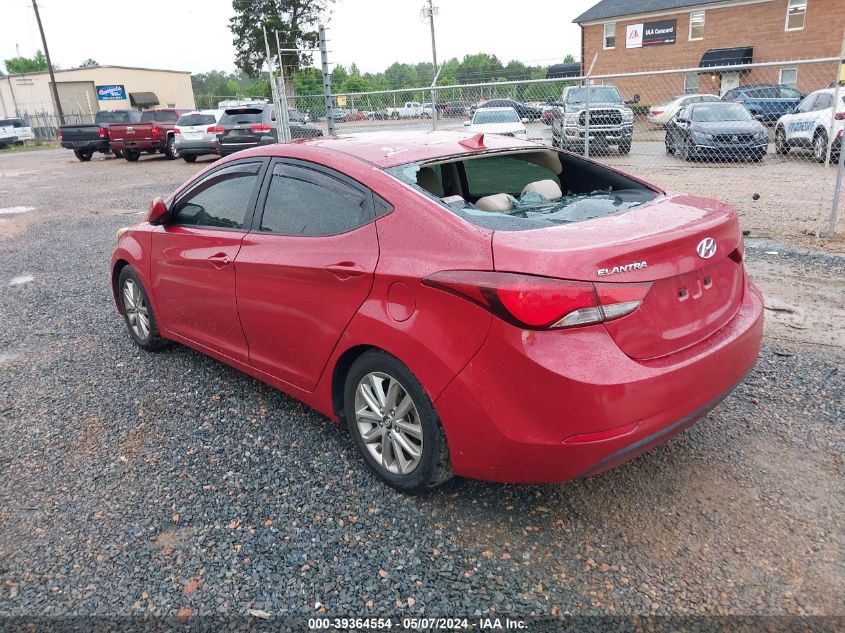 2015 Hyundai Elantra Se VIN: KMHDH4AE6FU222082 Lot: 39364554