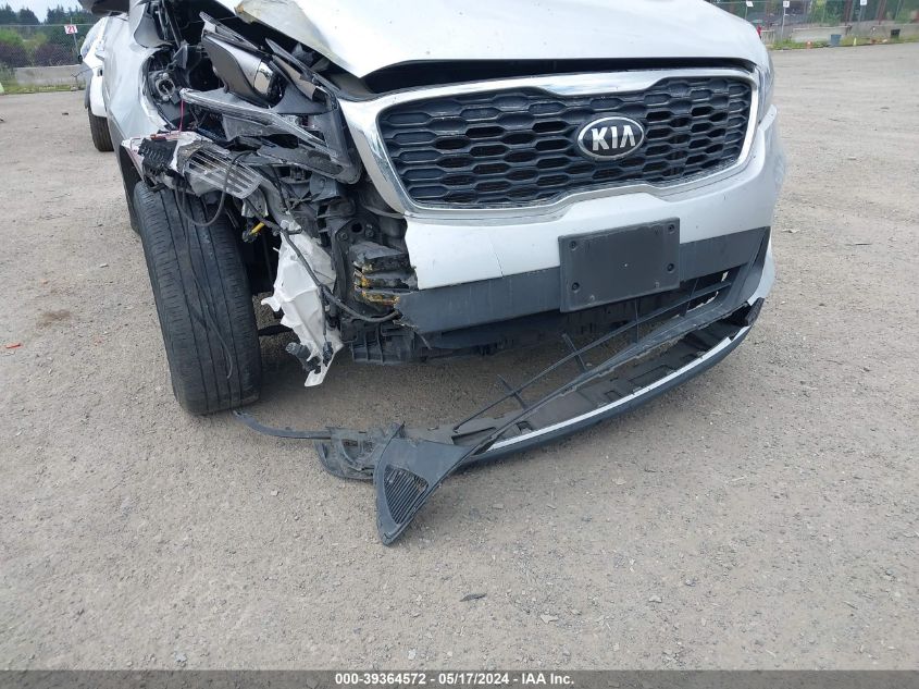 2019 Kia Sorento 2.4L Lx VIN: 5XYPG4A36KG590163 Lot: 39364572