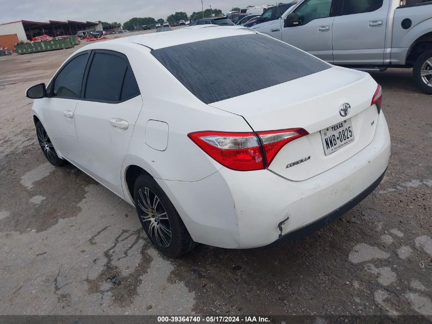 2016 Toyota Corolla Le VIN: 5YFBURHE4GP515889 Lot: 39364740