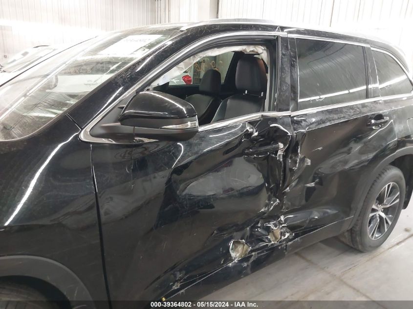 2016 Toyota Highlander Xle V6 VIN: 5TDJKRFH9GS253177 Lot: 39364802