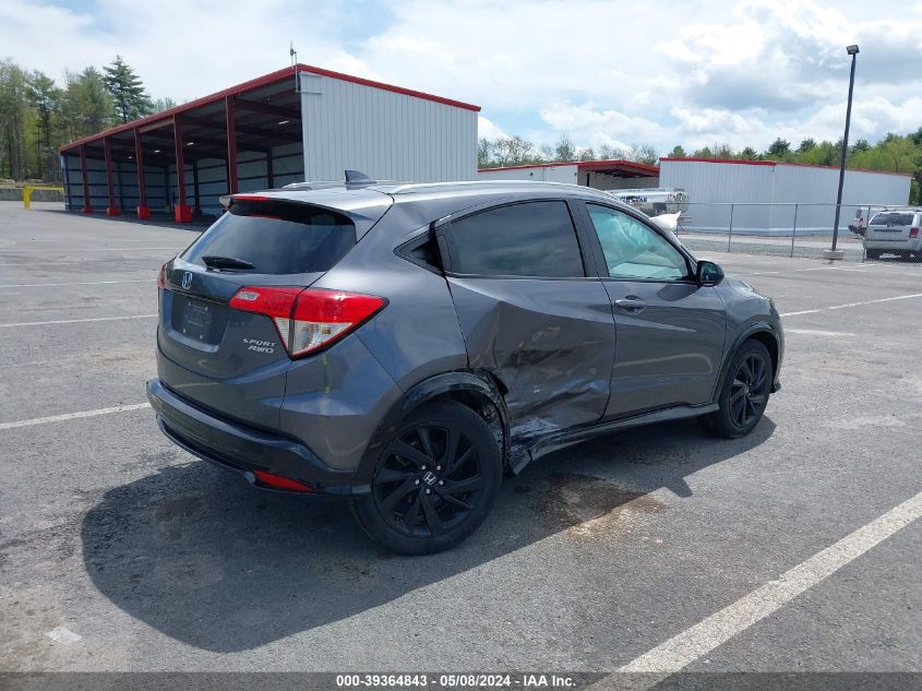 2022 Honda Hr-V Awd Sport VIN: 3CZRU6H15NM746163 Lot: 39364843