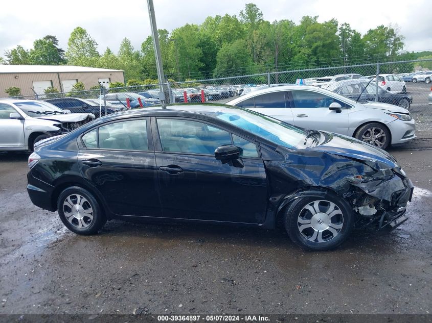 2014 Honda Civic Hybrid VIN: 19XFB4F27EE200702 Lot: 39364897