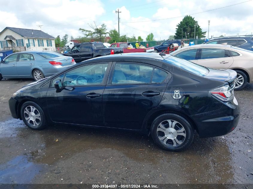 2014 Honda Civic Hybrid VIN: 19XFB4F27EE200702 Lot: 39364897