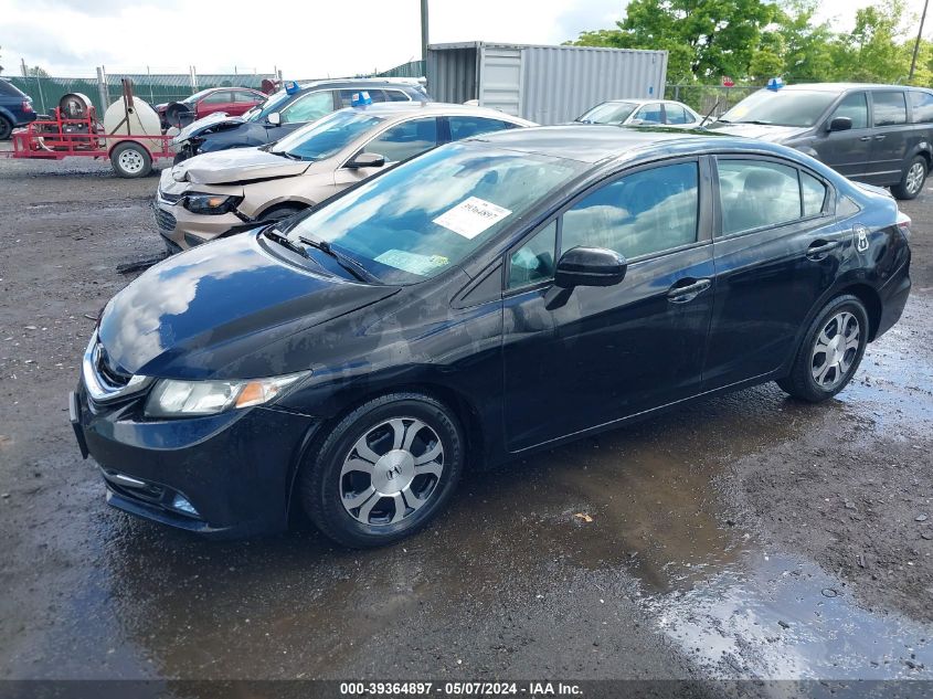 2014 Honda Civic Hybrid VIN: 19XFB4F27EE200702 Lot: 39364897