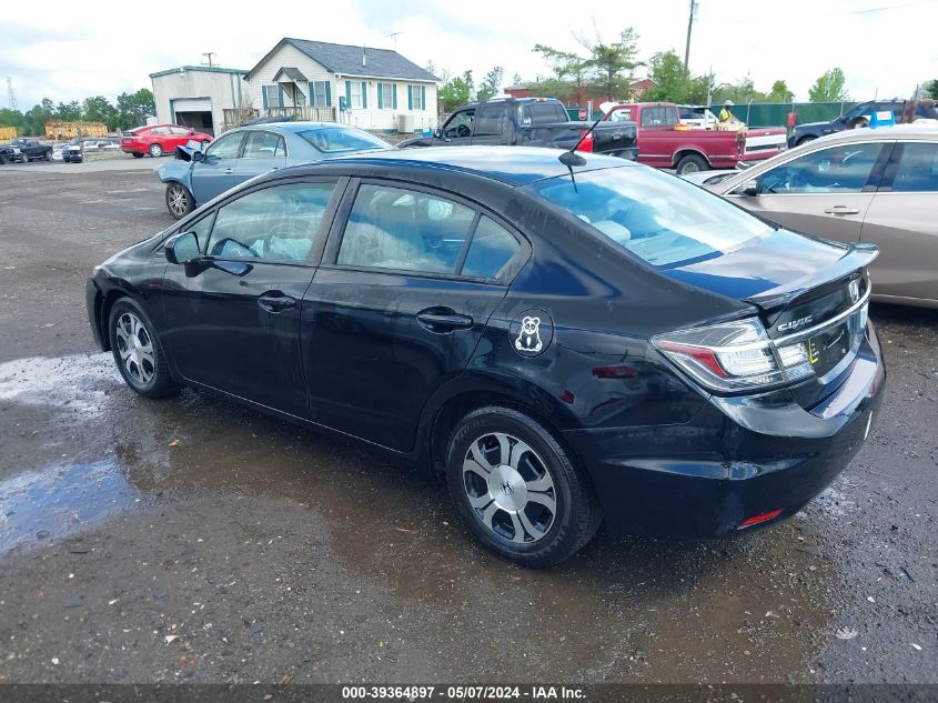 2014 Honda Civic Hybrid VIN: 19XFB4F27EE200702 Lot: 39364897