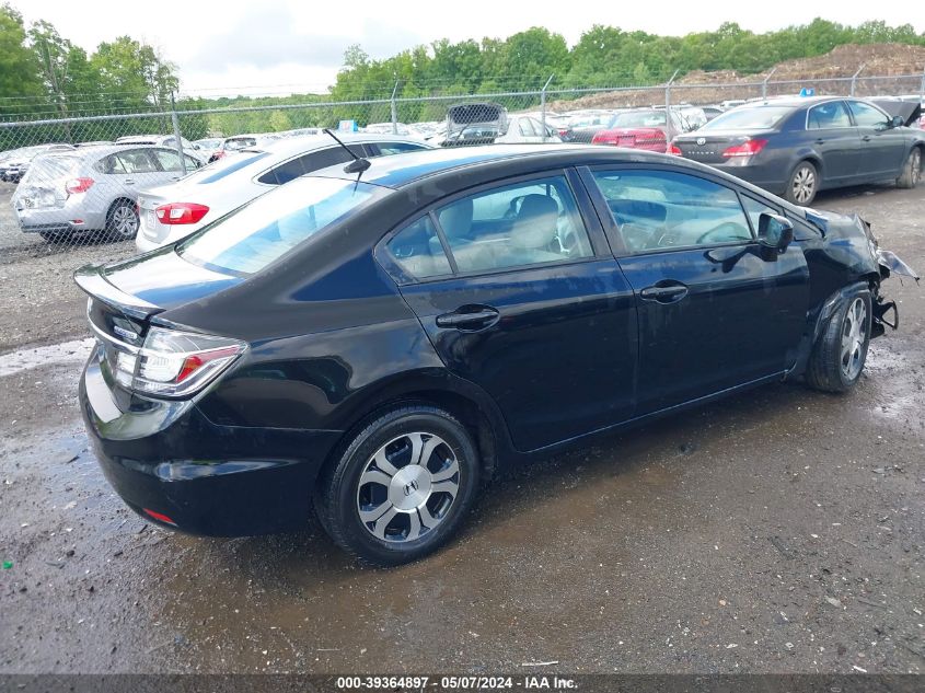 2014 Honda Civic Hybrid VIN: 19XFB4F27EE200702 Lot: 39364897