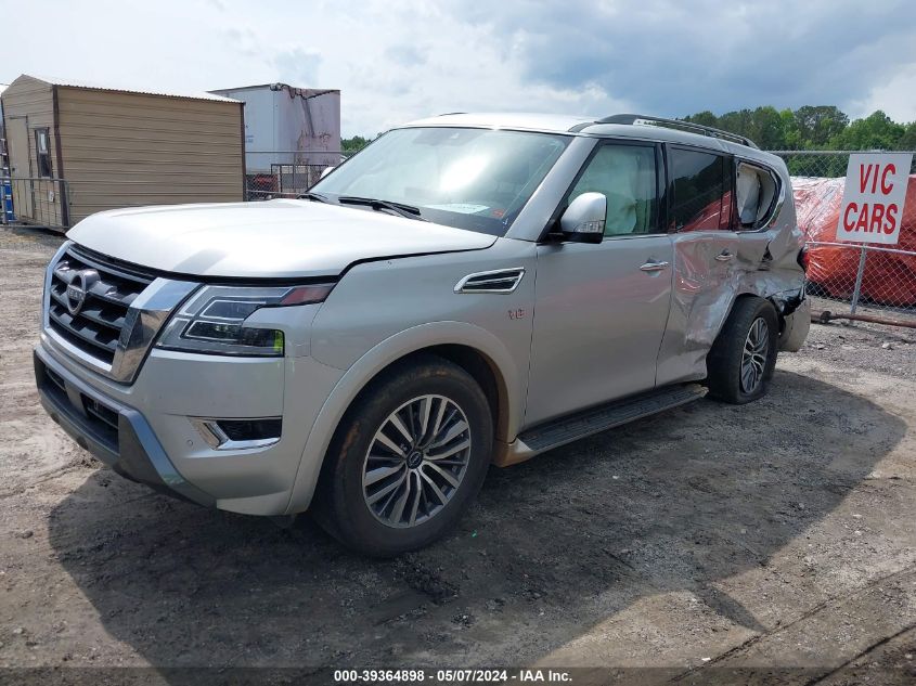 2022 Nissan Armada Sv 2Wd VIN: JN8AY2AC0N9161134 Lot: 39364898