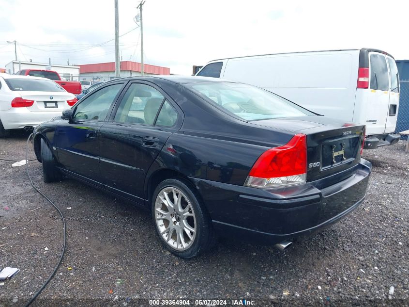 2005 Volvo S60 2.4/T5 VIN: YV1RS547652474207 Lot: 39364904