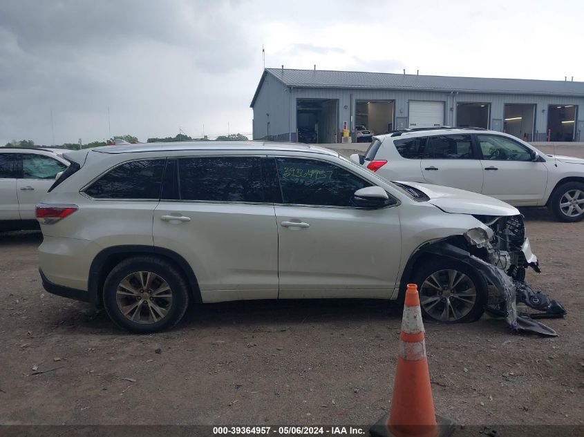 2014 Toyota Highlander Xle V6 VIN: 5TDKKRFH5ES009091 Lot: 39364957