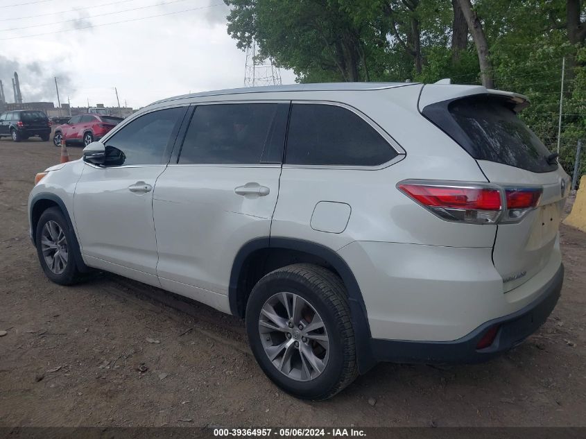 2014 Toyota Highlander Xle V6 VIN: 5TDKKRFH5ES009091 Lot: 39364957