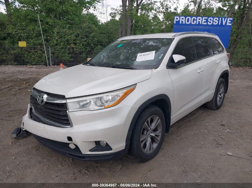 2014 Toyota Highlander Xle V6 VIN: 5TDKKRFH5ES009091 Lot: 39364957