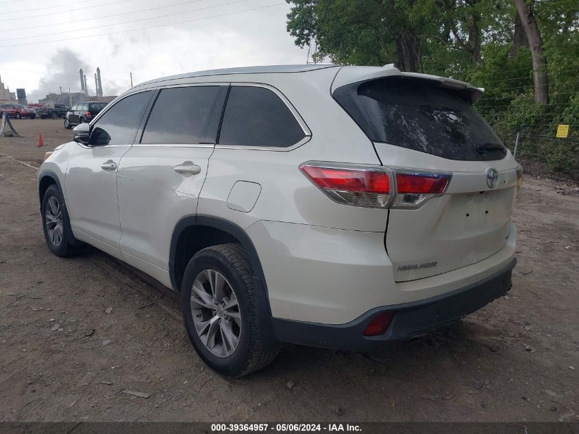 2014 Toyota Highlander Xle V6 VIN: 5TDKKRFH5ES009091 Lot: 39364957