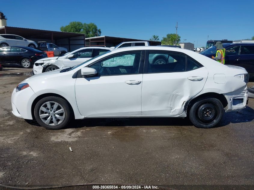 2015 Toyota Corolla Le VIN: 2T1BURHE6FC350524 Lot: 39365034