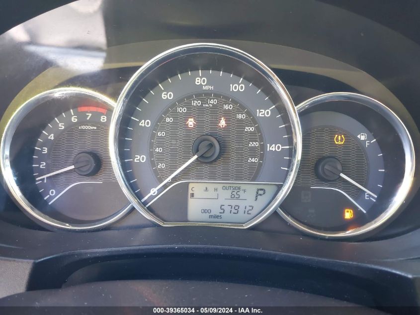 2015 Toyota Corolla Le VIN: 2T1BURHE6FC350524 Lot: 39365034