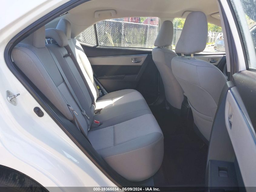 2015 Toyota Corolla Le VIN: 2T1BURHE6FC350524 Lot: 39365034