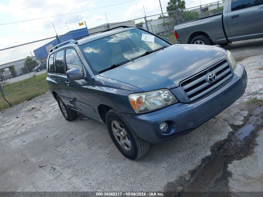 2006 Toyota Highlander VIN: JTEGD21A060143024 Lot: 39365217