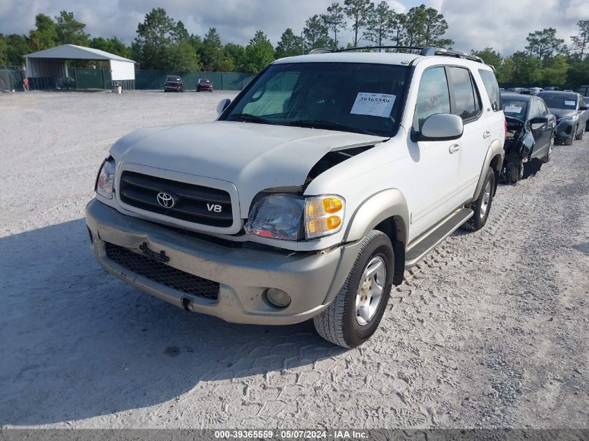 2002 Toyota Sequoia Sr5 V8 VIN: 5TDZT34AX2S087425 Lot: 39365559