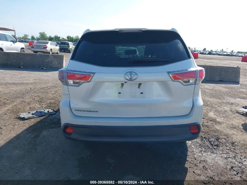 2016 Toyota Highlander Le VIN: 5TDZARFH5GS020709 Lot: 39365582