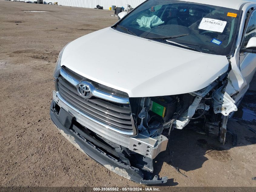 2016 Toyota Highlander Le VIN: 5TDZARFH5GS020709 Lot: 39365582