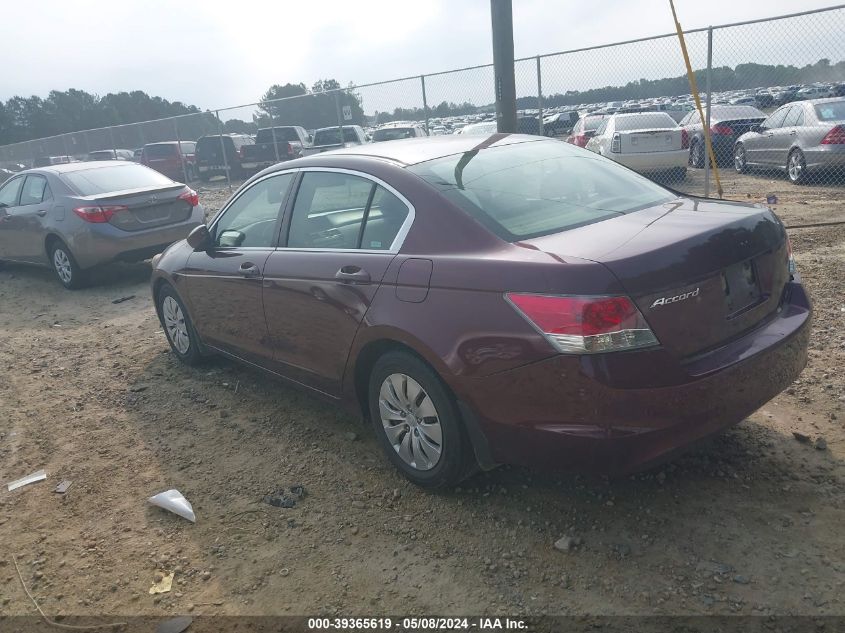 2008 Honda Accord 2.4 Lx VIN: 1HGCP26398A154266 Lot: 39365619