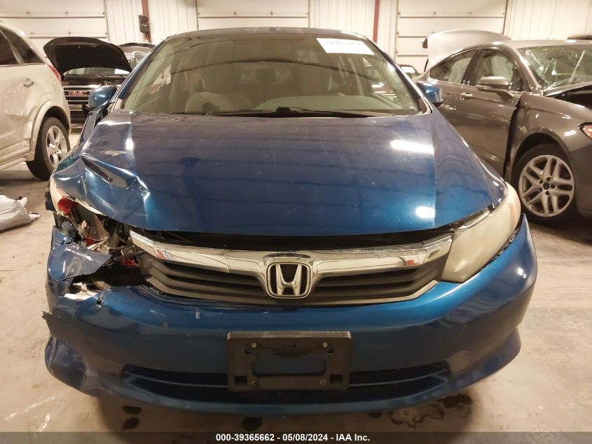 2012 Honda Civic Lx VIN: 2HGFB2F58CH582451 Lot: 39365662