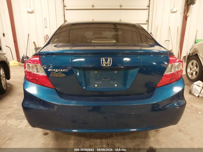 2012 Honda Civic Lx VIN: 2HGFB2F58CH582451 Lot: 39365662