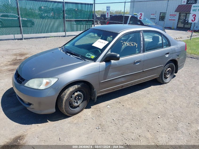 2005 Honda Civic Vp VIN: 1HGES16355L009047 Lot: 39365674