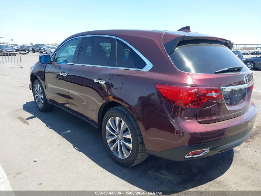 2015 Acura Mdx Technology Package VIN: 5FRYD4H48FB027641 Lot: 39365698