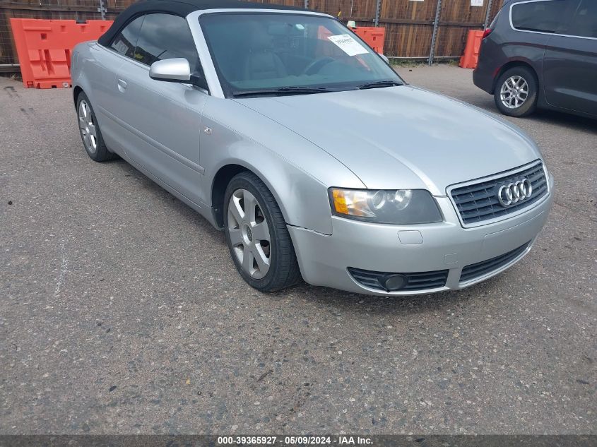 2005 Audi A4 1.8T VIN: WAUAC48HX5K019340 Lot: 39365927