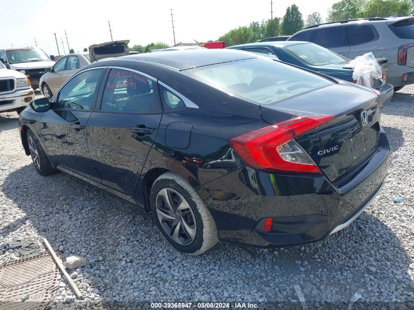 2020 Honda Civic Lx VIN: 19XFC2F63LE028721 Lot: 39365947