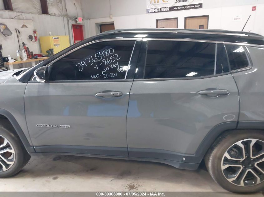 2022 Jeep Compass Limited 4X4 VIN: 3C4NJDCB0NT148652 Lot: 39365980