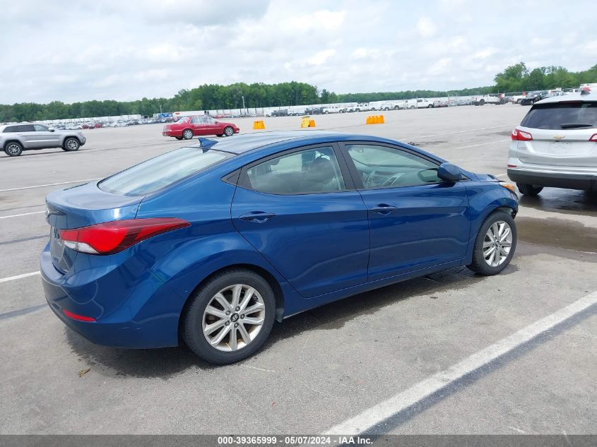 2014 Hyundai Elantra Se VIN: KMHDH4AE0EU157289 Lot: 39365999